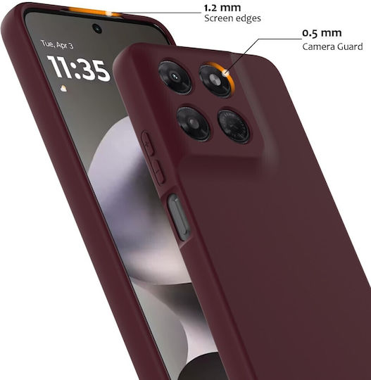 SSCase Back Cover Σιλικόνης Μπορντό (Moto G47)