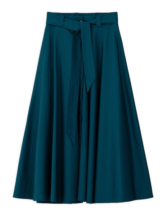 Women's High Rise Zip Culottes with Rubber Band Brown