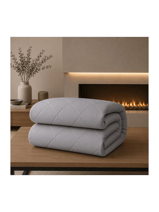 Astron Italy Übergröße Steppdecke 220x240cm Grau 350 GSM