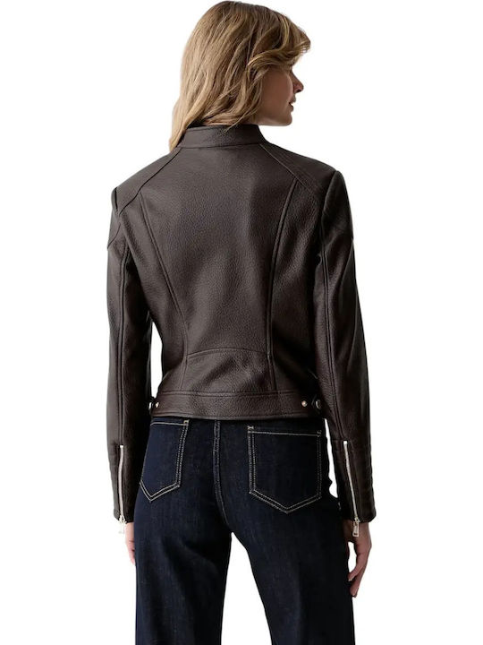 Marlene Short Women's Jacket for Winter Brown