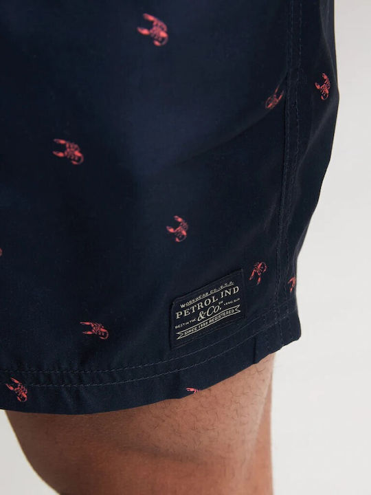 Costum De Baie Bărbați Pantaloni Scurți Navy Albastru Cu Modele