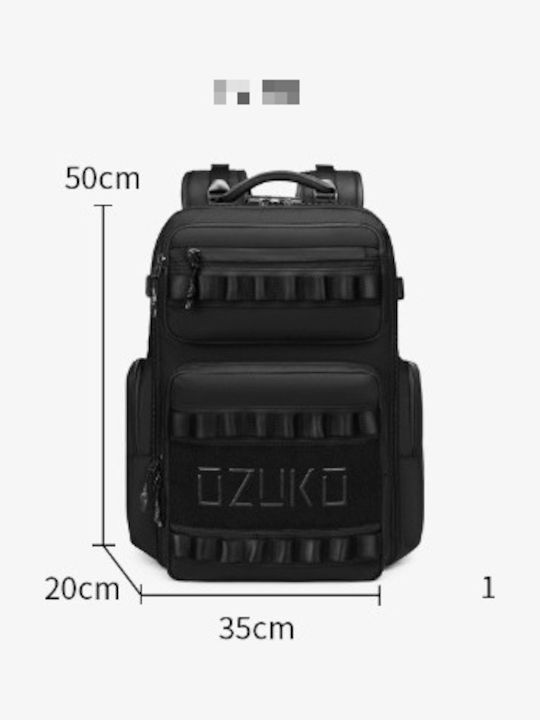 Ozuko Backpack Αδιάβροχο Μαύρο