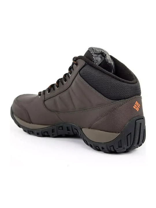 Leather Brown Men's Boots Waterproof