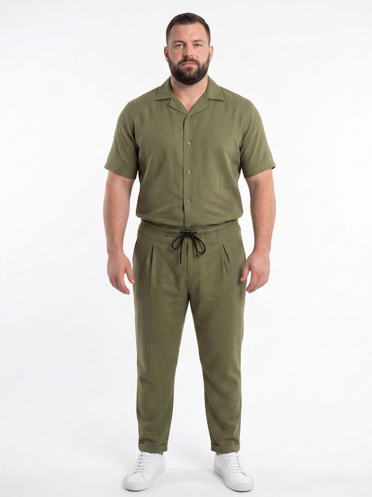 Kurzärmeliges Herrenhemd Khaki