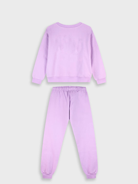 Kinder Trainingsanzug Jogginghose Flieder Set