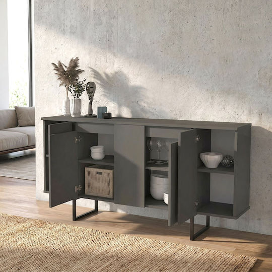 Orontes Sideboard from Wood & Metal Anthracite 160x35.2x80cm