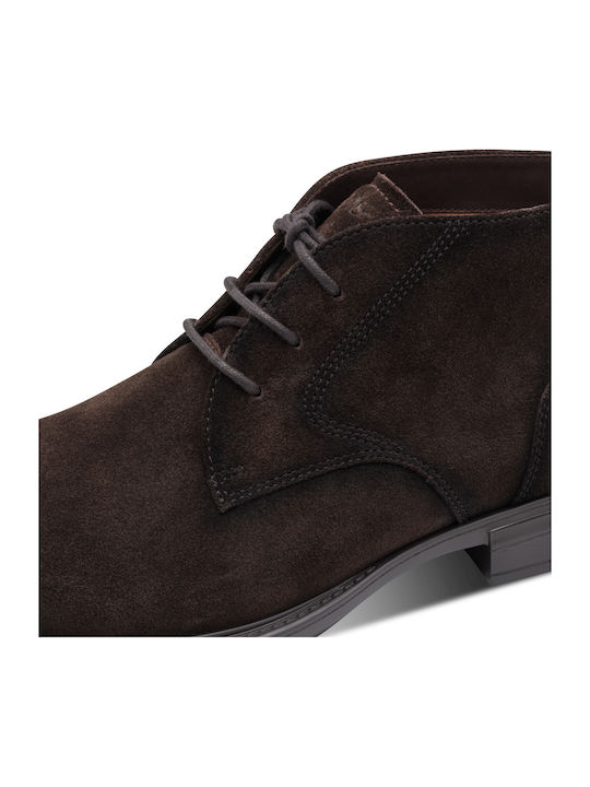 Lässige Herrenstiefel aus Leder in Braun