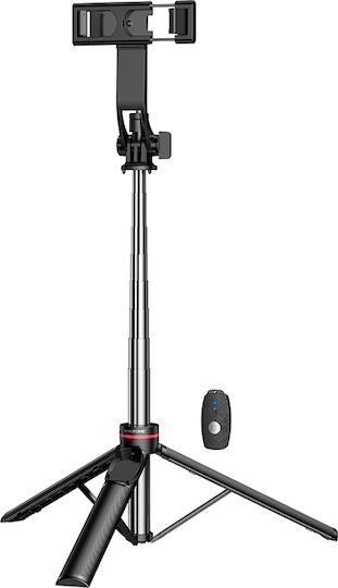 Borofone Selfie Stick By15 Throne Bluetooth Tripod Remote Control Black
