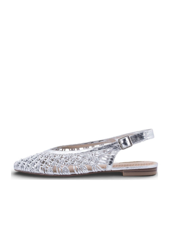 Heels with Strap Silver