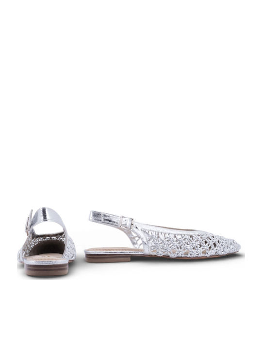 Heels with Strap Silver