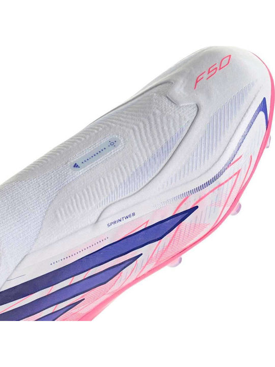 adidas F50 Hyperfast Elite FG Football Shoes with Cleats White