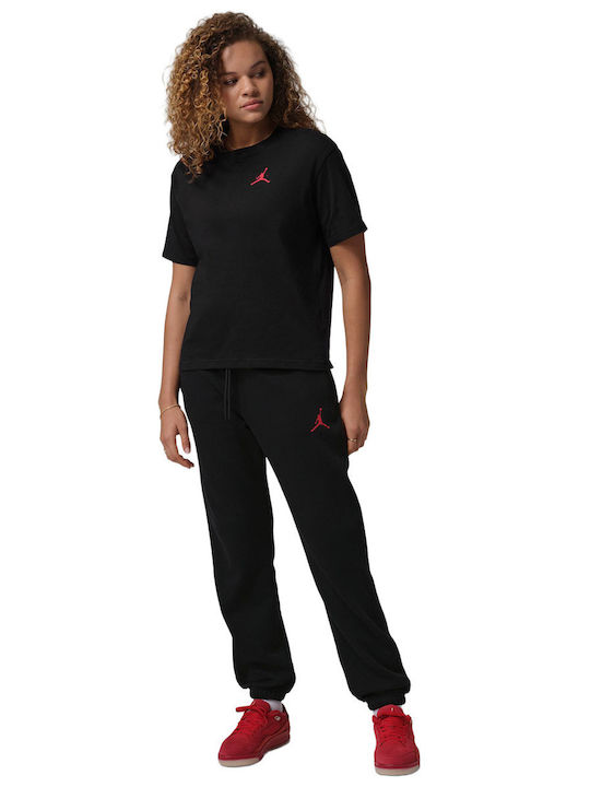 Damen Jogginghose Fleece Schwarz