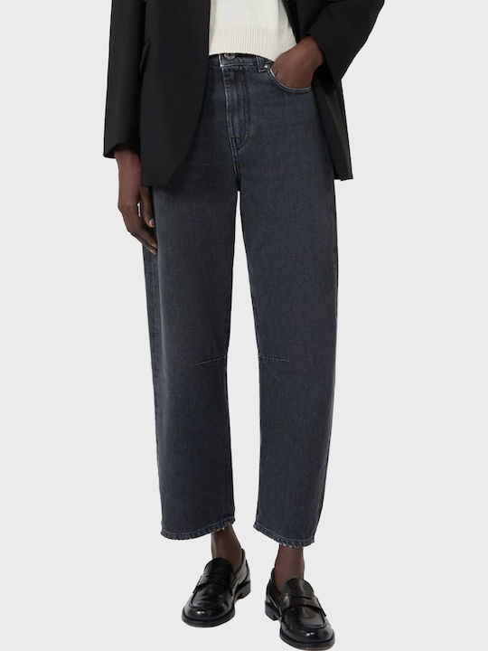 Damen Jeans Hosen in Lose Passform Schwarz