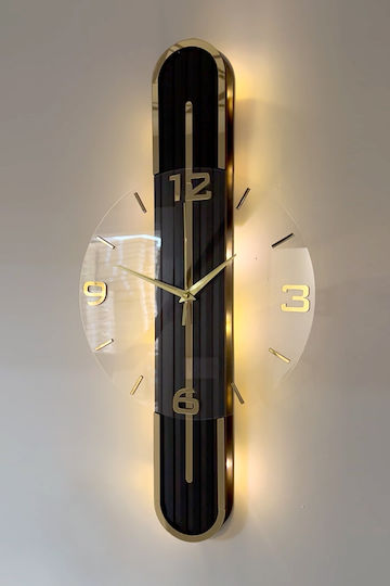 SteweHome Ceas de Perete Silent Digital Oglindă Transparent 60x33cm