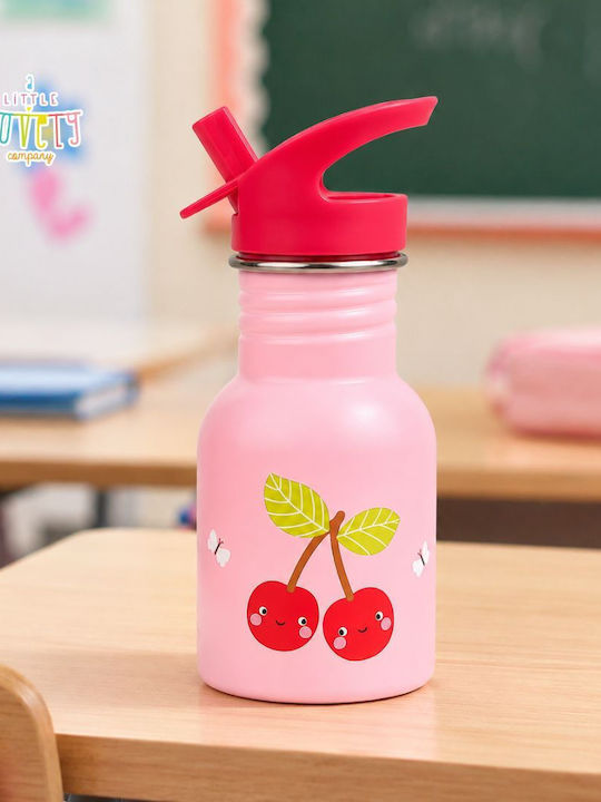With Stainless Steel Water Bottle & Bento Lunchbox School Set Silver