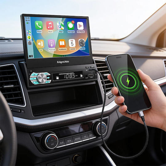 Radio auto Kruger&matz Km2018 7" Ecran Retractabil Carplay Androidauto
