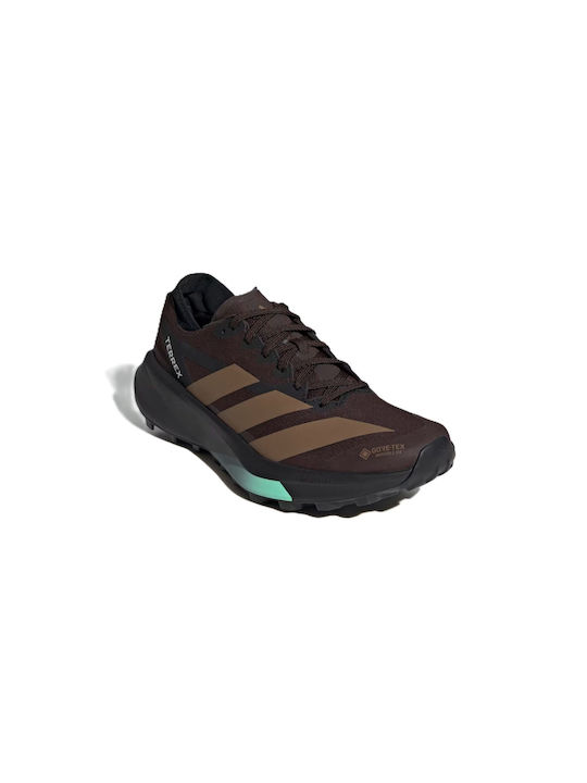 Terrex Agravic Men's Sport Shoes Trail Running Waterproof with Gore-Tex Membrane Aurora Coffee / Core Black / Pulse Mint