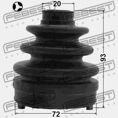 Subaru Наследство B12 Вътрешен Протектор На Съединения 1998.04-2003.06 El 28323-sa020