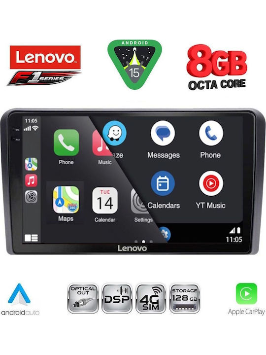 Lenovo Lenovo Auto-Audiosystem Für Fiat Panda 2003-2012 Bluetooth USB Eingebautes Wi-Fi GPS Apple CarPlay Android Auto Mit 9 Zoll Touchscreen SSR 10139 CPA