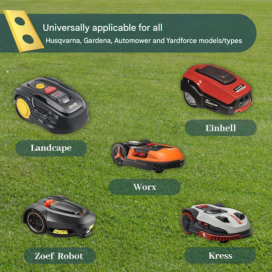 Lame De Înlocuire Hausprofi Worx Landxcape Zoef Kress Robot De Tuns Iarbă Set 15 Piese Titan Ultra-rezistent 0,75 Mm Oțel Inoxidabil Durată De Viață Extinsă Până La 60% Testat Din En 50636-2-107 15 Șuruburi De Siguranță Cutie