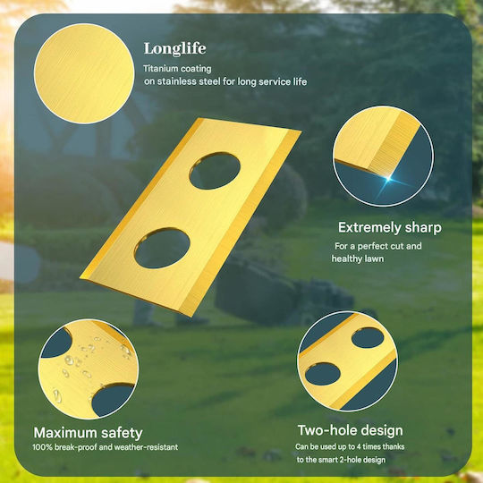 Lame De Înlocuire Hausprofi Worx Landxcape Zoef Kress Robot De Tuns Iarbă Set 15 Piese Titan Ultra-rezistent 0,75 Mm Oțel Inoxidabil Durată De Viață Extinsă Până La 60% Testat Din En 50636-2-107 15 Șuruburi De Siguranță Cutie