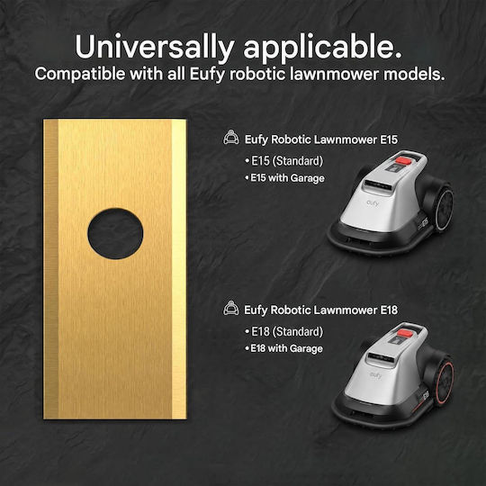 Set 15 Piese Lame De Înlocuire Hausprofi Pentru Robot Tuns Iarbă Eufy E15 E18 Ultra-Rezistente Din Titan 1 Mm Oțel Inoxidabil Durată De Viață Extinsă Până La 60% Testate Din En 50636-2-107 15 Șuruburi De Siguranță Cutie De Depozitare