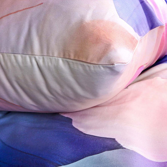 Darymex Cotton Satin Duvet Cover Set 220x200cm Double With 2 Pastel Pillowcases