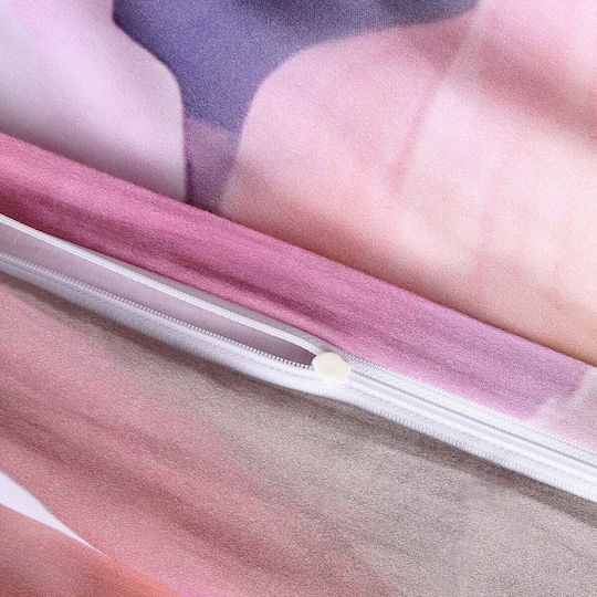 Darymex Cotton Satin Duvet Cover Set 220x200cm Double With 2 Pastel Pillowcases
