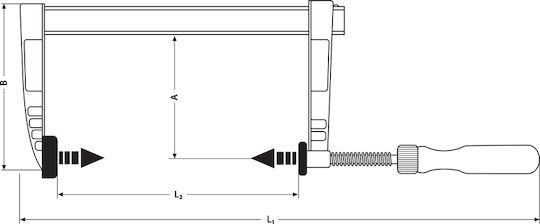 Σφιγκτηρας Ξυλουργου 120x500 Mm 4 Τεμαχια
