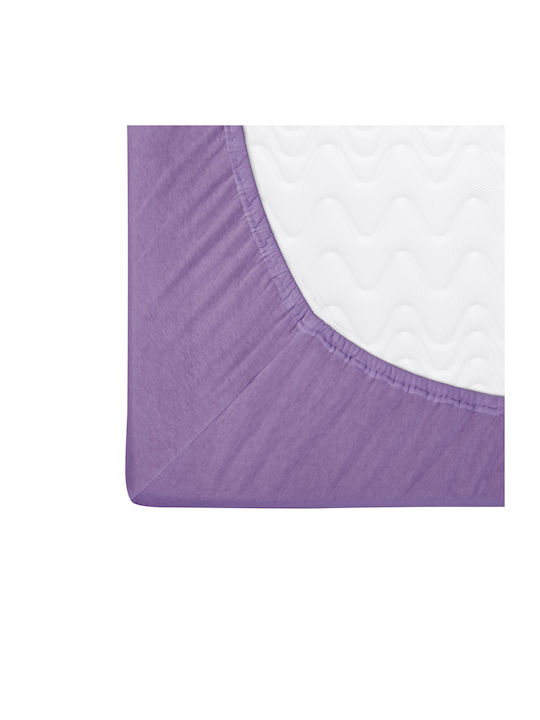 Darymex Double Bed Sheet With Rubber Hugger 140x200cm Light Purple