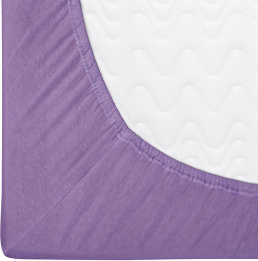 Darymex Darymex Bettlaken Doppel mit Gummibettlaken 140x200cm Helllila