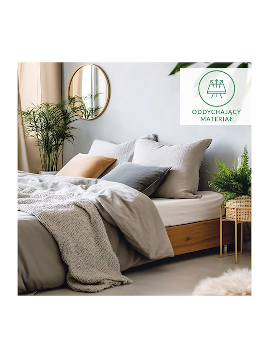 Darymex King Size Flanell Bettlaken mit Gummibettlaken 180x200cm Ecru