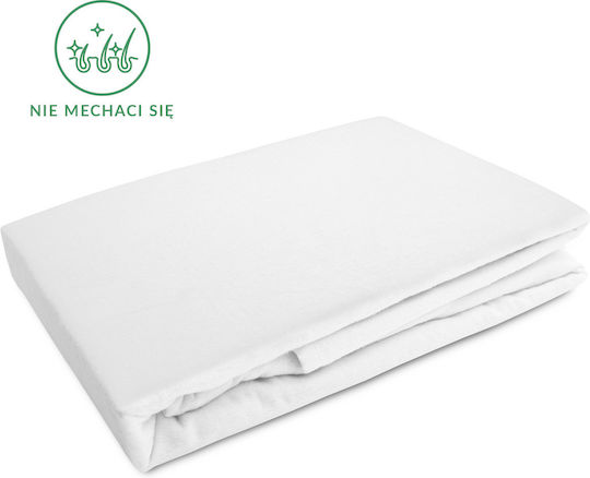 Darymex Σεντόνι King Size Φανελένιο με Λάστιχο 200x220εκ. Λευκό