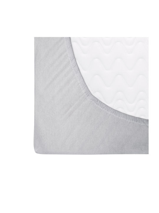Darymex Σεντόνι King Size Φανελένιο με Λάστιχο 180x200εκ. Σταχτί