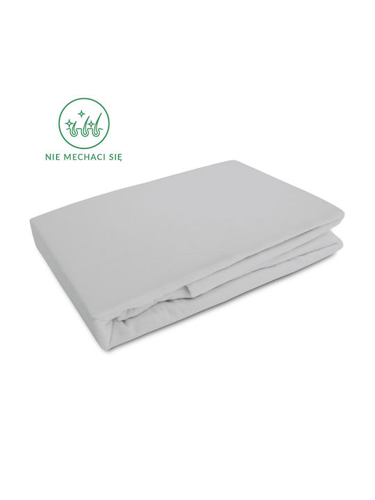 Darymex Cearceaf De Pat Simplu Din Flanel Cu Hugger Din Cauciuc 90x200cm Gri Deschis
