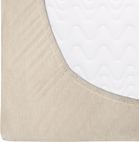 Darymex Cearceaf De Pat King Size Din Flanel Cu Hugger Din Cauciuc 200x220cm Bej Culoare Full Face