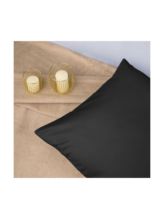 Darymex Deko Kissenbezug aus 100% Baumwolle Schwarz 40x60cm