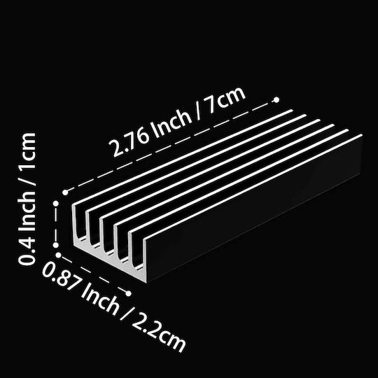 Glotrends 2280 M.2 SSD Radiator Pasiv Din Aluminiu Pad Termic