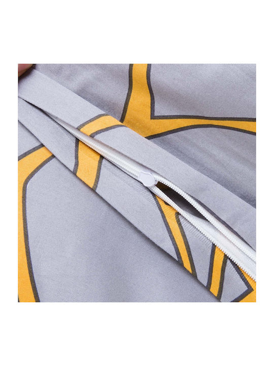 Darymex Cotton Duvet Cover Set 160x200cm Single With Pillowcase Grey