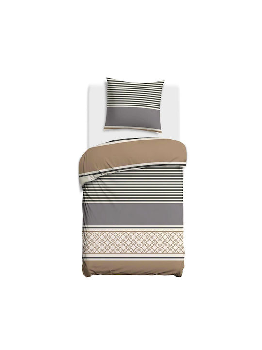 Darymex Darymex Bettbezug Baumwolle 140x200cm Einzelbett mit Kissenbezug Grau Braun
