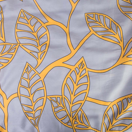 Darymex Σετ Παπλωματοθήκη Βαμβακερή 160x200cm Μονή με Μαξιλαροθήκη Γκρι