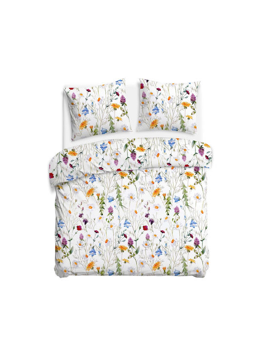 Darymex Set Huse Pentru Pilote 100% Bumbac 180x200cm Semi-dublu Cu Față De Pernă Albă