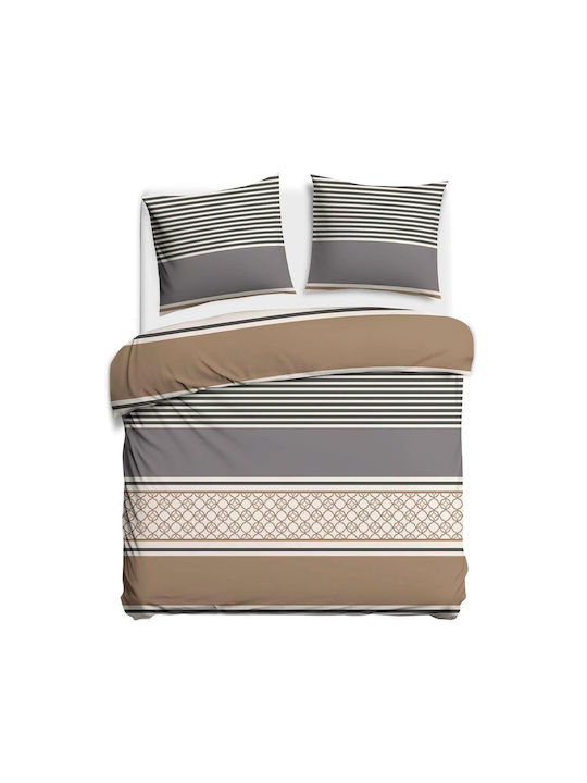 Darymex Darymex Bettbezüge Baumwolle 160x200cm Einzelbett mit Kissenbezug Grau Braun
