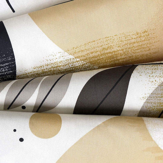 Darymex Baumwolle Bettbezug Set 140x200cm Einzeln mit Kissenbezug Beige