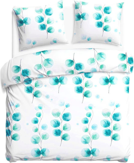 Darymex Set Huse Pentru Pilote 100% Bumbac 160x200cm Simplă Cu Față De Pernă Turcoaz