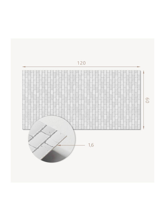 Wandsticker Vinyl Panel Bedruckte Wanddekoration Ziegel 120x60 cm