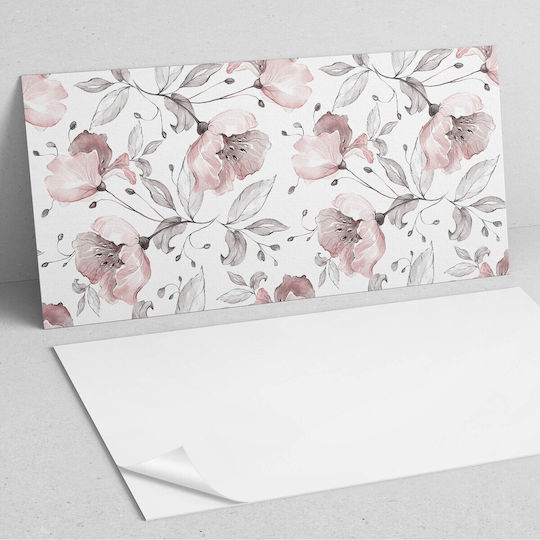 Wandsticker Vinylpaneel Druck 100x50 Blumenmuster Aquarell