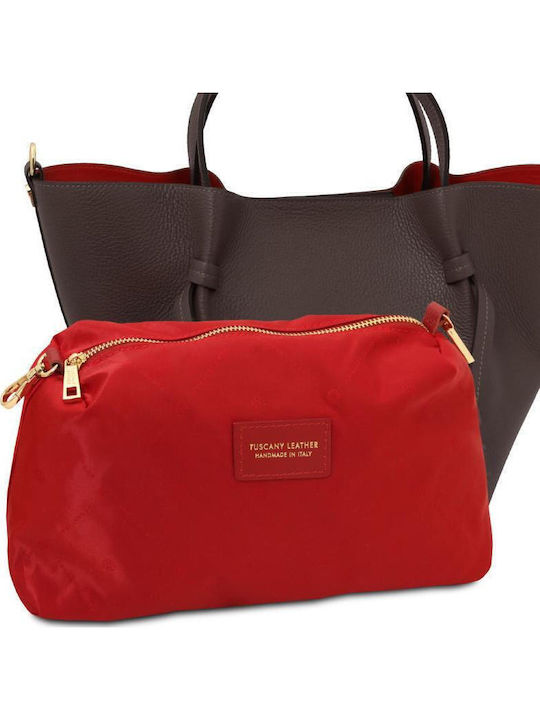 Leather Women's Shoulder Bag Brown