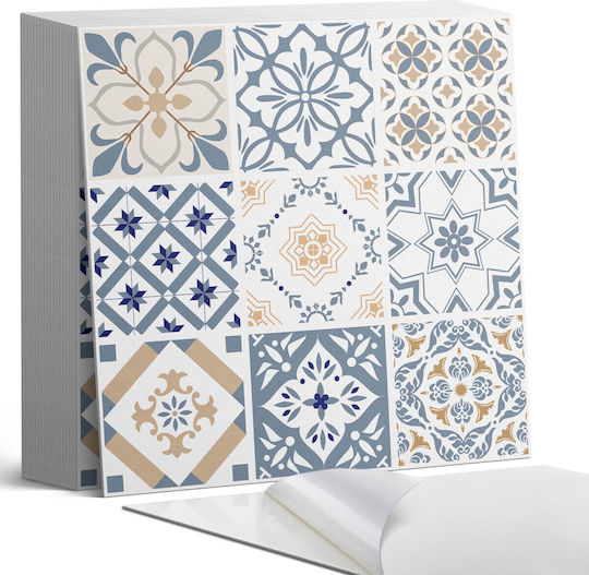 Wandsticker & Wandgemälde Vinyl Fliesen Badezimmer Bedruckte Mosaik Designs Karomuster Design 20x20x20 cm