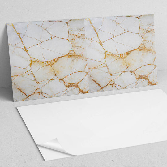 Vinyl Floor Sticker Kitchen Graphics 100x50 Cm Elegant Marble Design